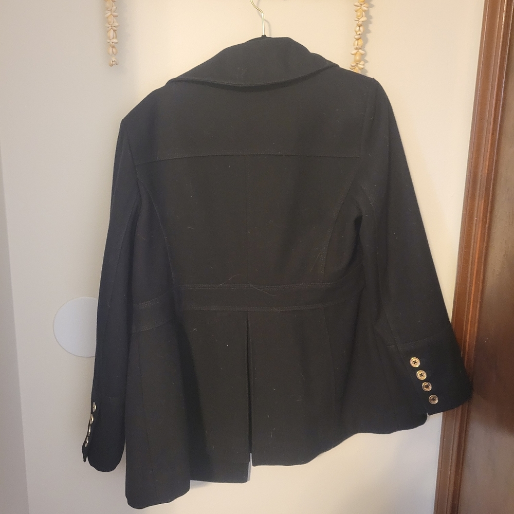 MICHAEL Michael Kors Black Coat w/ gold buttons - 14 - Picture 6 of 7